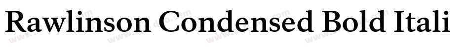 Rawlinson Condensed Bold Italic字体转换